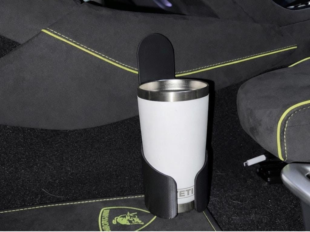 RennFlex Universal Cup Holder for Performance Sports Cars and Luxury Interiors